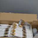 Nervure 350PCS Gold Plastic Plates - Gold Plastic Dinnerware Sets for 50 Guests - 100 Disposable Plates, 150 Silverware, 50 Cups, 50 Napkins for Wedding & Party & Thanksgiving