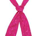 Small scarf with fashionable sequins for decoration (Tassel Apricot Ginkgo)