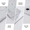 Carrara White Marble Cutting Board, 16x20 Inch Large Marble Pastry Board With Non-Slip Feets-Wedding Gift, Housewarming Gifts, Pack Of 1 Piece
