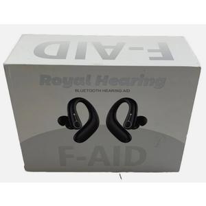 Royal Hearing F-AID Bluetooth Hearing Aid W/ Rechargeable Case Brown