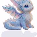 Dragon Diamond Art Painting Ornaments, Tabletop Diamond art Figurines Statues Special Shaped Rhinestone Gem Art Kits ,5D Painting with Diamond Dots Sculpture Ornaments Kits for Beginner Adults (Q006)