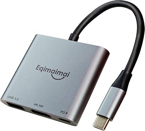 USB C to HDMI MultiPort Adapter(4K@120HZ) with 100w PD,USBC Laptop Docking Station for Monitor Extension Display, USBC to USBA Converter 10Gbps,4K HDMI Hub for Mac/iPad pro/MacBook/Laptops