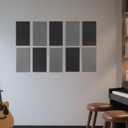 UMIACOUSTICS 4 PCS Fiberglass Acoustic Panels, 2 Thick 23.6" x 11.8" Sound Absorbing Panels , Heather