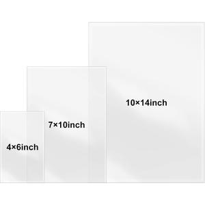 Gersoniel 250 Pieces Heat Shrink Wrap Bags Heat Clear Shrink Film Wrap for Homemade DIY Packaging Soap Candle Bath (4 x 6'',710'',10 x 14'')