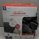 Sunbeam Microplush Heated Blanket TWIN 62INX84IN,Dark Grey