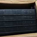 Plastic Containers for Organizing and Storage Bins for Closet, Kitchen, Office, Garage or Pantry Organization, Stackable Bins, Extra Large (14.8" x 16.5" x 7"), 4-Pack, Black