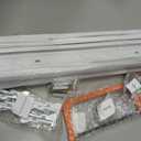 TEAKMAMA Aluminum Ceiling Curtain Track with Roller Hooks, White, 9ft-12ft