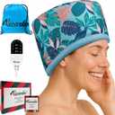 VICARKO Hair Steamer for Deep Conditioning, 10-Level Heats Up Quickly, 118 Power Cord, Heating Cap Hot Oil Treatment Heat, Electric Thermal Heated Steam Natural Black Hair, Hawaii Blue (Average)