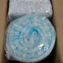 Dual Layer 4 Inch Cooling Memory Foam Mattress Topper Twin XL Size, 2 Inch Thick Soft Quilted Ice Silk Pillow Top Cover Plus 2 Inch Gel Memory Foam Mattress Pad for Back Pain Relief (White)