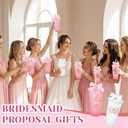 8 Pcs Bridesmaid Cups with Lids and StrawsWedding Tumbler Bridesmaid Gifts, Bride Cup Bachelorette Party Accessories, Plastic Travel Mug for Bridal Party Gifts Bachelorette Party Favors(Pink White)