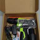 FADAKWALT Cordless Drill Set,12V Power Drill Set with Battery and Charger, Electric Driver/Drill Bits, 3/8'' Keyless Chuck,21+1 Torque Setting, 180 inch-lbs, with LED Electric Drill Set (Green)
