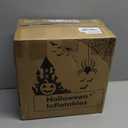 Danxilu 8FT Long Halloween Inflatables Outdoor Decorations, Haunted Inflatable Pumpkins with Witch Hat & Ghost Combo Blow Up Yard Decoration Built-in LEDs Lighted for Lawn Garden Outside Indoor Decor