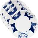 Japanese Cat Design Ceramic Small Plates - Set of 3 - Great for Sushi, Dips, & Desserts, Cat Quintet