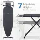 Ironing Board 48"x15" with Iron Rest, RAINHOL Black Full Size Iron Board