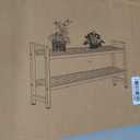 Shoe Rack Organizer for Small Spaces 2Tier Long Narrow Shoe Stand, Closet Shoe Rack, Small Shoe Shelf for Closet Entryway Corner Garage and Bedroom Front Door - Shoe Storage Combining Wood and Metal