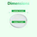 12 Inch Large Ceramic Saucer - Ceramic Drainage Tray for Plant Pot (Matte White)