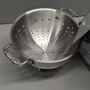 All-Clad Tools and Accessories Stainless Steel Colander 3 Quart Strainer, Pasta Strainer with Handle, Pots and Pans Silver