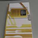 N9R 300PCS Gold Plastic Silverware, Heavy Duty Gold Plastic Cutlery Set Disposable Flatware Dinnerware, 100 Forks, 100 Spoons, 100 Knives, Perfect for Party, Wedding and Daily Use