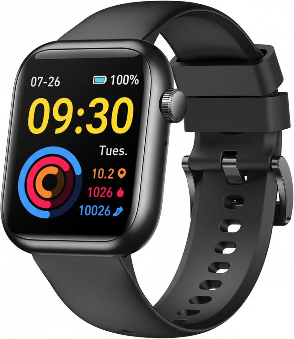 Smart Watch for Men Women Black
