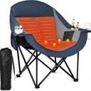 Heated Oversized Camping Chair - Heavy Duty Padded Comfy Warm Outdoor Chair