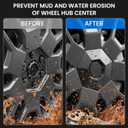 4PCS Wheel Caps for Tesla Cybertruck 2024 2025, Removable ABS Wheel Center Caps Compatiable with Tesla Cybertruck Accessories 2024 2025 (black)