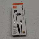 JBL Tune 310C - Wired Hi-Res in-Ear Headphones, Tangle-Free Flat Cable, 3-Button Remote with Microphone (Black)