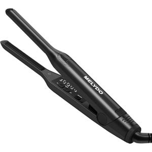 MELYDO Pencil Flat Iron, 3/10" Small Flat Irons for Short Hair, Mini Hair Straightener with Adjustable Temperature for Edges Pixie Cut and Bangs, Tiny Hair Straightener, Auto Shut Off, Black