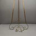 Deco 79 Metal Scroll Display Easel Large Adjustable 3 Tier Floor Standing Easel with Chain Support, Display Stand 21" x 24" x 46", Gold
