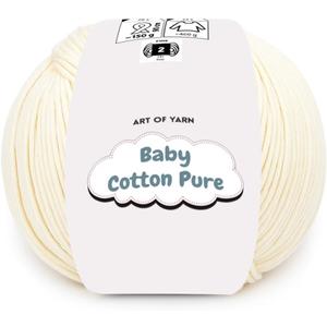 Babe Cotton Pure 50% Cotton 50% Acrylic Fine 2 Yarn Soft Smooth Summer for Knitting, Crocheting, Amigurumi, Baby Blankets Garments Total 150g (5.28 Oz), 495m (541.32Yds) 3 Skein 99402