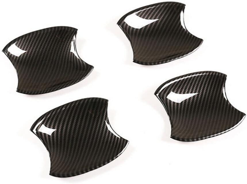 ERIDANUS Auto Accessories Fit for 2023 2022 2021 2020 2019 2018 2017 2016 Exterior Outside Door Handle Bowl Cup Covers Trims (Carbon Fiber) ABS 3 PCS