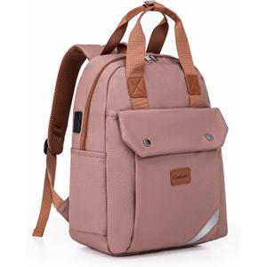 Travel Backpack with External USB Port, Durable Lightweight Backpack with One Laptop Compartment, Large backpack for Travel, College and Daily Use (Pink)