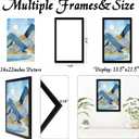 Black Picture Frame, 14x22 Picture Frame for Photo Poster Canvas Certificate Document Display Horizontally or Vertically High Transparent Wall Gallery(Size 14 x 22 inches)