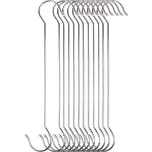 12 Pack 15.7Inch Extra Long S Hooks Stainless Steel Heavy Duty for Hanging Potted Plants (15.7Inch/12pack)