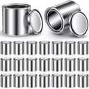 Blulu 50 Pcs Bulk Paint Cans with Lids 1/2 Pint Empty Metal Paint Bucket Multipurpose Leftover Paint Storage Containers for DIY Paints Crafts Project Adhesives