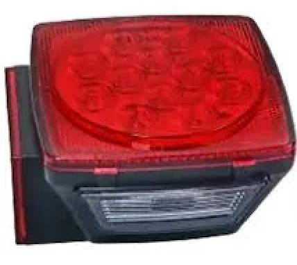 Nilight LED Trailer Light Kit Square Stop Turn Tail Red Amber Side Marker lights Third Brake ID Bar for 12V Utility Boat Camper RV Trucks Marine Snowmobile