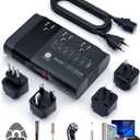 500W Pure Sine Wave Voltage Converter US to Europe, 220V to 110V Converter for European Travel, Power Converter Adapter Combo PD for CPAP Hair Straightener Cruler Shaver Toothbrush Laptop Camera Phone