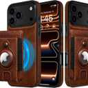 LOHASIC for iPhone 17 Pro Max Wallet Case, Magnetic Detachable Credit Card Holder Slot with RFID Blocking Cases Kickstand Compatible with Magsafe 6.9 inch, Dark Brown