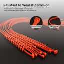 2025 Reusable Anti Skid Snow Tire Chains Car Winter Wheels Chain Universal Cable Tire Belts,10 Pack Red Non-Slip Zip Tie Tires Chain Emergency for Auto Pickup Trucks Suv