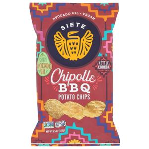 Siete Family Foods Chipotle BBQ Potato Chips, 5.5 oz Bag (EXP 04/20/26)
