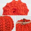 Briful Extra Large Orange Yarn Fall Pumpkins, 3 Sizes Handmade Knitted Crocheted, Christmas Farmhouse Decor, Autumn Home Decor, Dia.7in/6.3in/5.5in Artificial (3pcs)