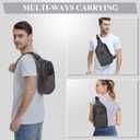 Aklsvion Waterproof Sling Bag, Crossbody Bag for Travel, Small Chest Bag for Women and Men (Black)