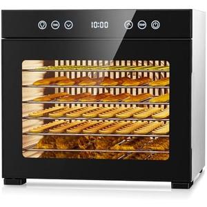 Food Dehydrator, 650W Powerful Fruit Dryer Machine with Adjustable Timer & Temperature, 8 Stainless Steel Trays, Quiet Operation, for Jerky, Fruits, Herbs, Dog Treats