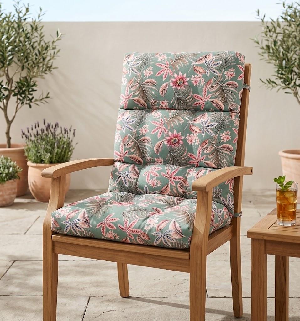 Waterproof Chaise Lounge Patio Chair Cushion 72x22x4,Floral