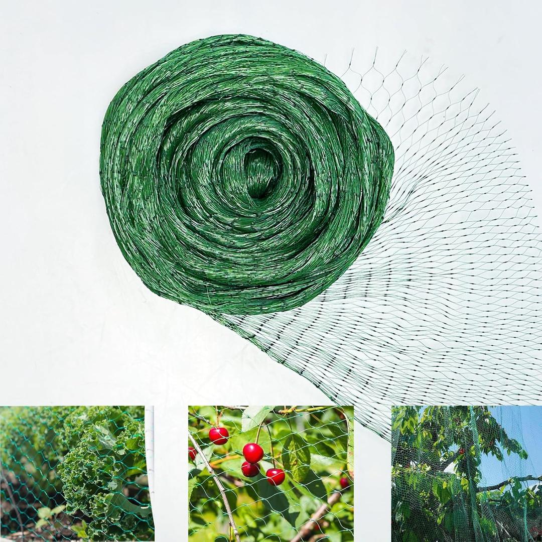 MEANCHEN Bird Netting for Garden 6.550FT, 1/4IN Mesh Garden Netting Poultry Netting Protect Fruit Trees Blueberry Bushes Vegetable Plant from Birds, Deer, Squirrels, Rabbits and Other Animals