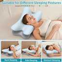 Besyodo Cervical Neck Pillow for Pain Relief - Ergonomic Side Sleeper Pillow for Neck Support, Cooling Memory Foam Pillows for Sleeping, Contour Pillow Orthopedic Bed Pillow for Back Stomach Sleepers