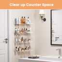 Upsimples Acrylic Shelves for Bathroom Storage, 15" Floating Shelves Wall Organizer for Perfume, Make up, Skincare, Kids Bookshelf for Bedroom, Nursery, Living Room Decor, Clear, 4 Pack