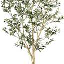 LYERSE Faux Olive Tree 7ft with Sturdy White Planter