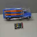 HONGTUO Toddler Truck Track Set with Lights & Sounds – 55Inch Racing Track with 6 DieCast Cars, Perfect Birthday for 3 4 5 6 7 Years Old Boys and Girls