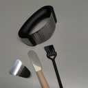 Garlic press rocker, crusher, mincer tool stainless steel with a Garlic Peeler, spatula, and Brush extract more Garlic Paste. The Garlic Mincer Tool Squeezes, Extracts, Crushes