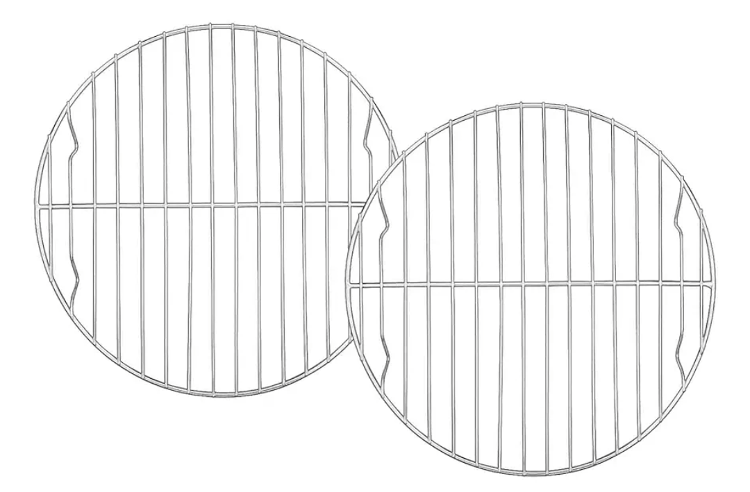 TeamFar Round Cooling Rack Set of 2, 9 Inch Round Baking Steaming Roasting Rack Set Stainless Steel, Healthy & Dishwasher Safe, Mirror Finish & Rust Free